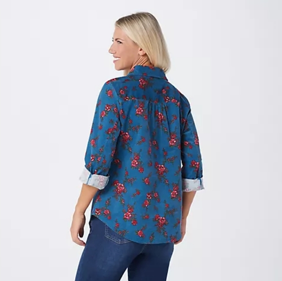 Denim and company printed floral baby soft corduro - Picture 3 of 4